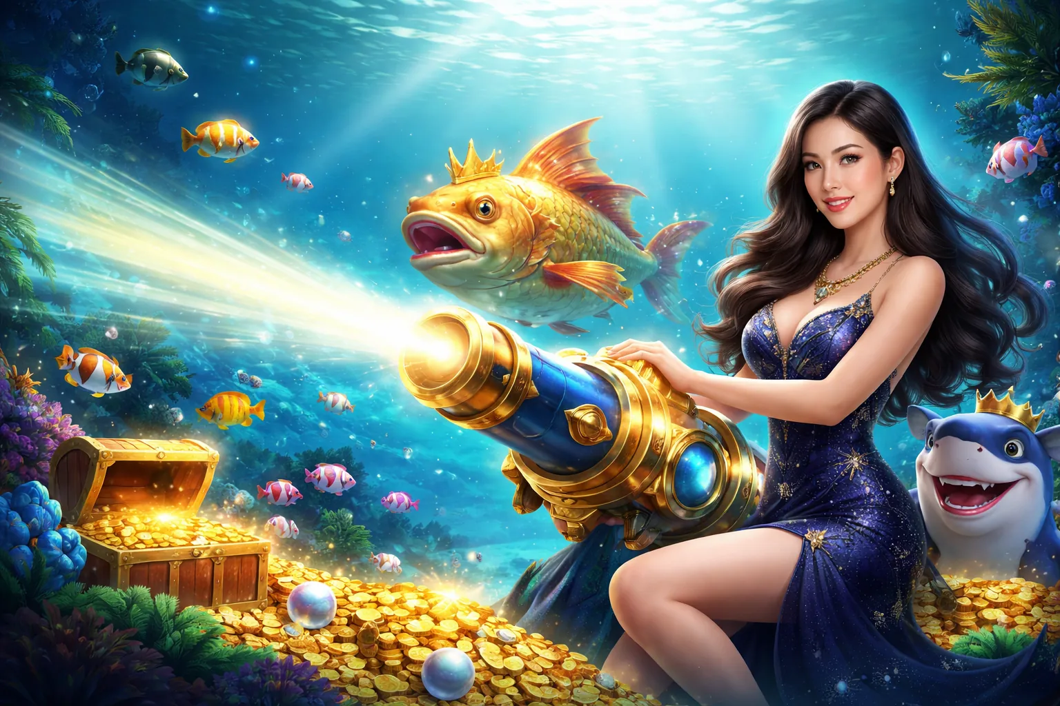 Hình ảnh nền trò chơi bắn cá B52 sống động